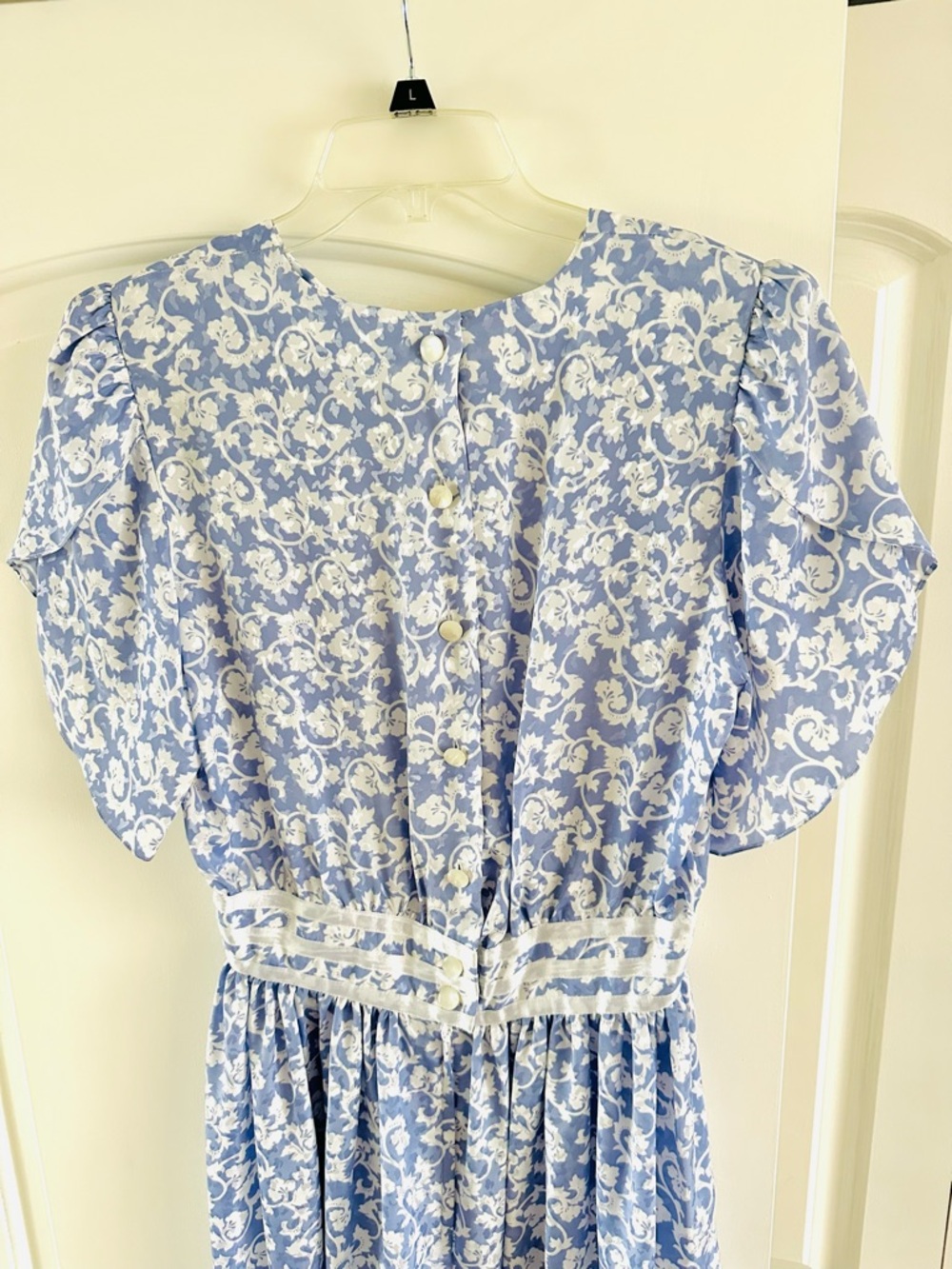 Talbots Blue and White Floral Maxi Dress - Picture 5 of 8
